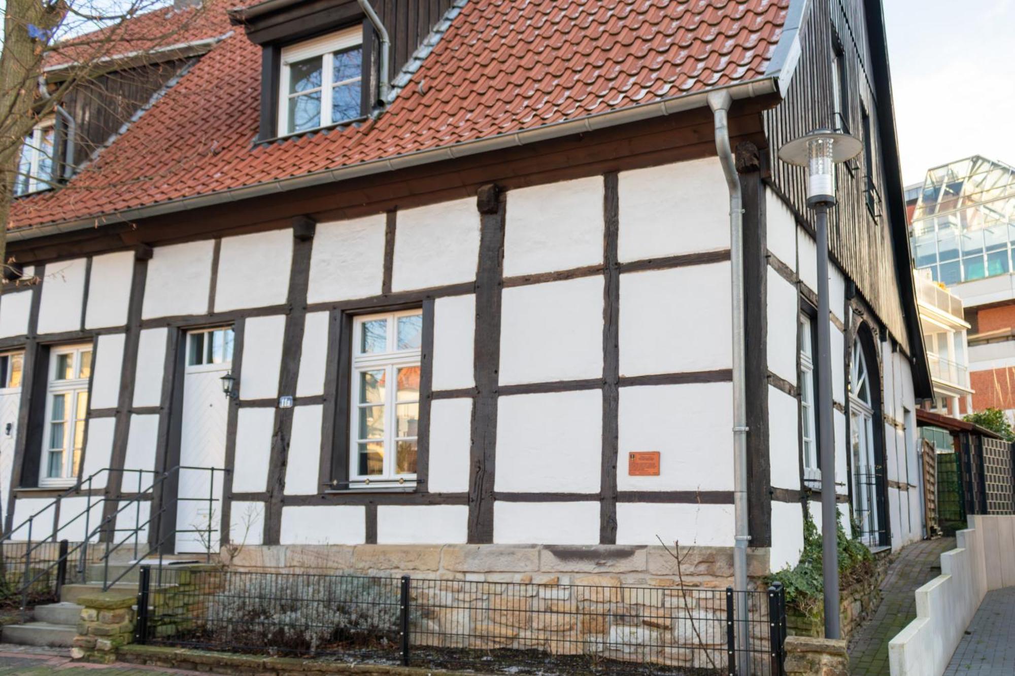 Denkmalgeschuetztes Fachwerkhaus Im Zentrum Mit Garage Ibbenbüren Extérieur photo